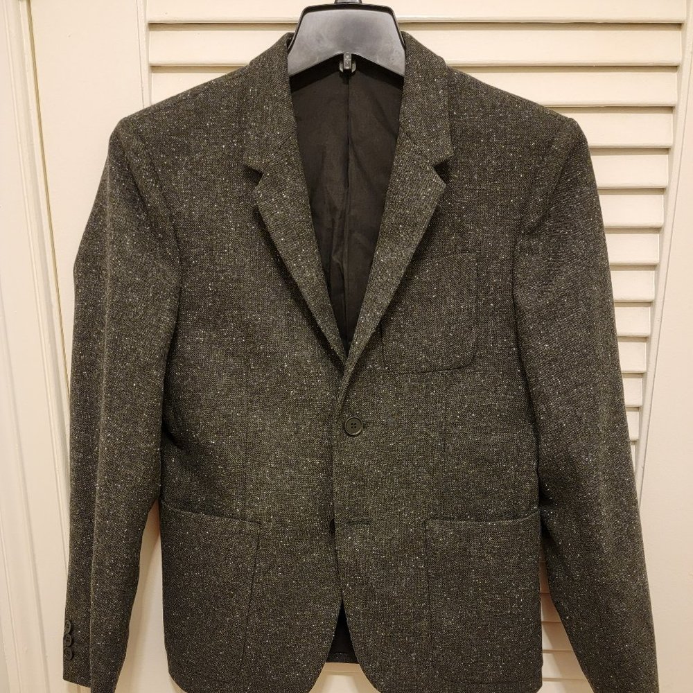 COS Men's Gray Blazer, 36R 2 Button Sport Coat New Wool Blend Blazer